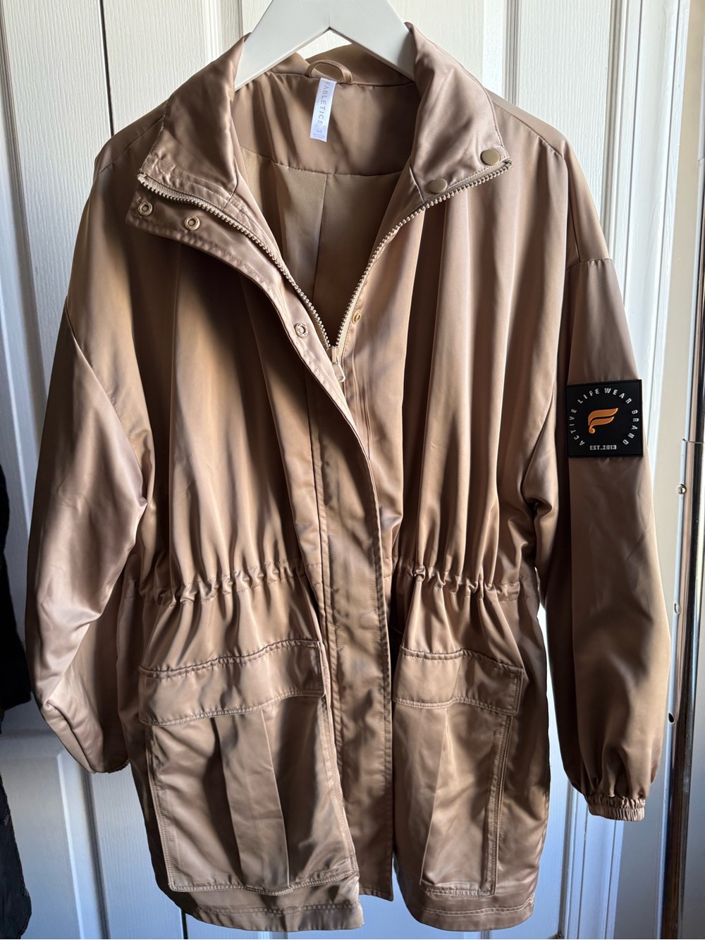 NEW NEVER WORN Fabletics Taupe Utility Jacket